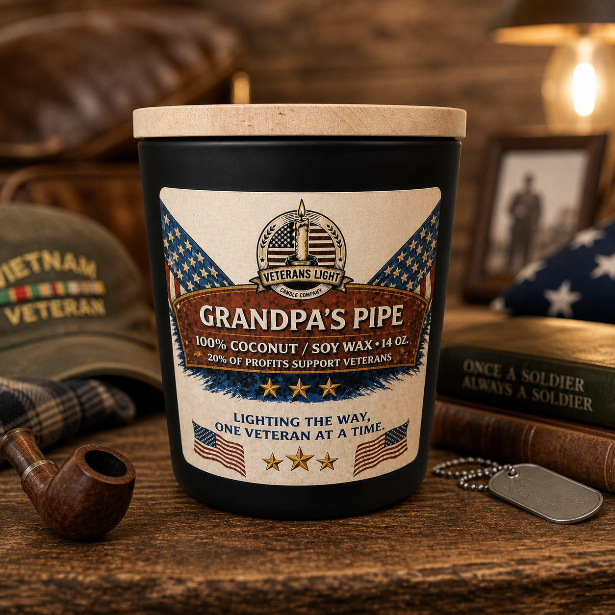 10 oz Hand-Poured Coconut Soy Candles | Veteran's Light Candle Co.