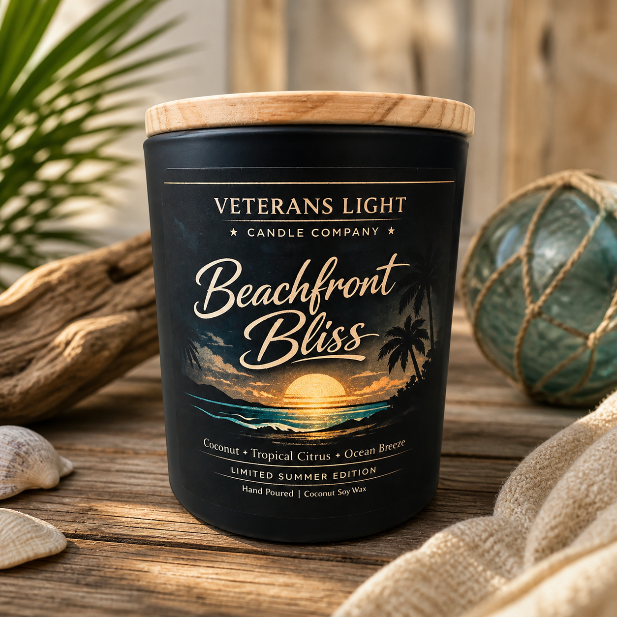 10 oz Hand-Poured Coconut Soy Candles | Veteran's Light Candle Co.