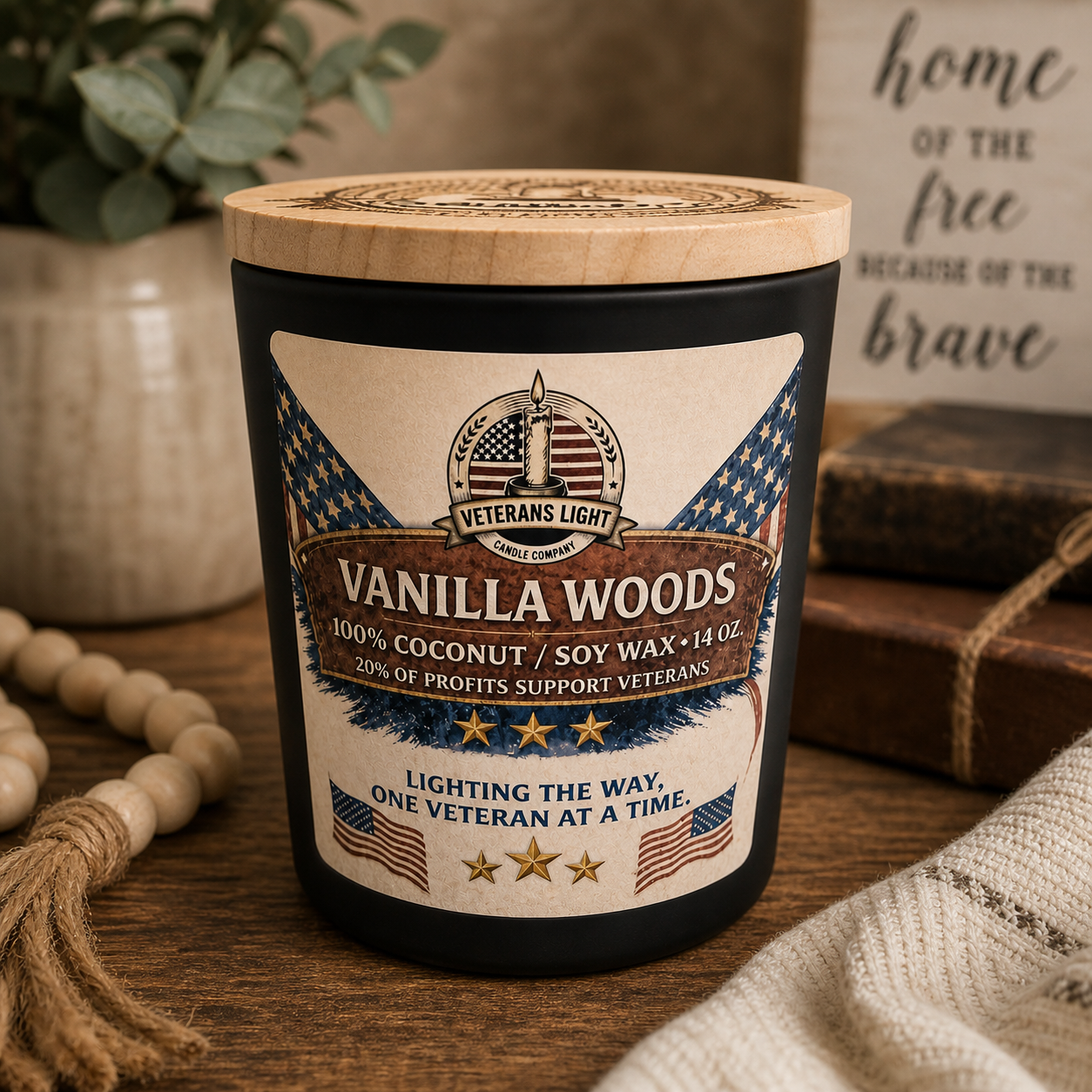 10 oz Hand-Poured Coconut Soy Candles | Veteran's Light Candle Co.