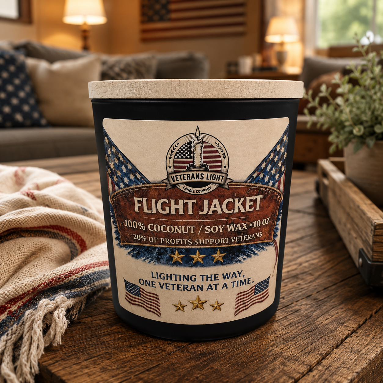 10 oz Hand-Poured Coconut Soy Candles | Veteran's Light Candle Co.