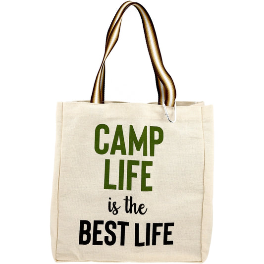 Camp Life Is the Best Life Canvas Tote Bag