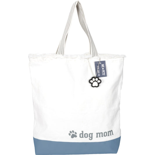 Dog Mom Tote Bag with Paw Charm